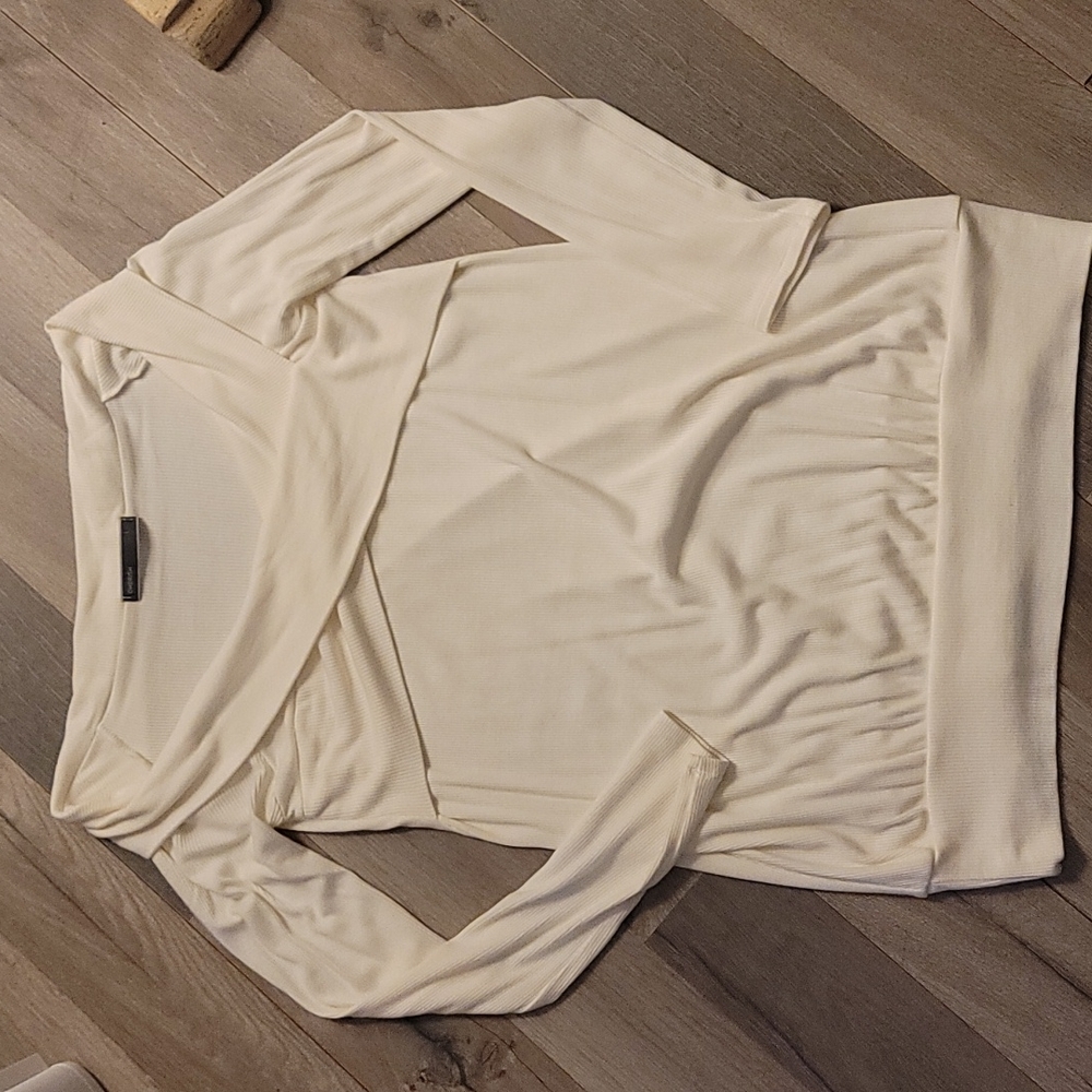 Off the shoulder ribbed top